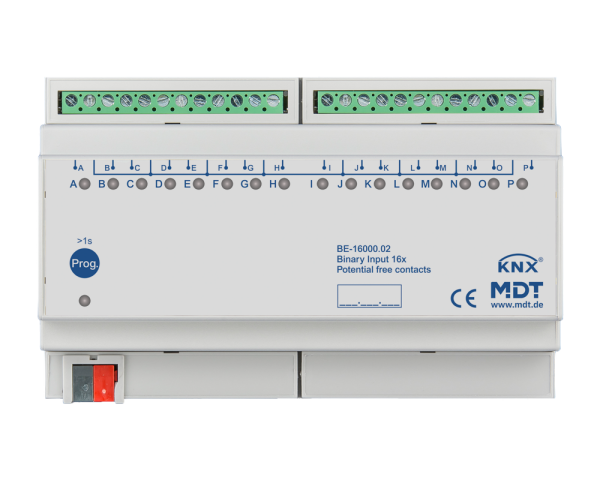 MDT BE-16000.02 KNX Binäreingang 16-fach, 8TE REG, Ausführung potentialfrei