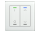 MDT BE-GTL2TW.D1 KNX Glastaster II Light 2-fach, RGBW, Temperatursensor, Weiß, Schalten_Jalousie