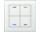 MDT BE-GTL4TW.01 KNX Glastaster II Light 4-fach, RGBW, Temperatursensor, Weiß, Neutral