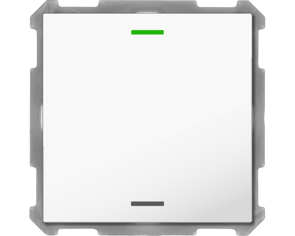 MDT BE-TAL63T1.01 KNX Taster Light 63 1-fach, RGBW, Temperatursensor, Studioweiß glänzend, Neutral