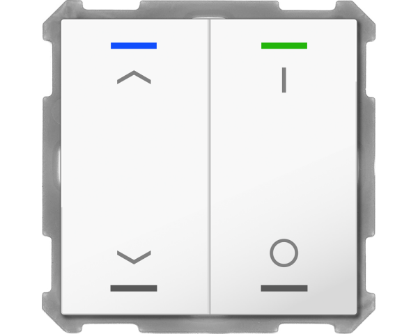 MDT BE-TAL63T2.C1 KNX Taster Light 63 2-fach, RGBW, Temperatursensor, Studioweiß glänzend, Jal_Sch