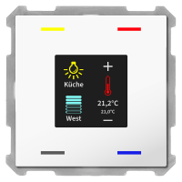 MDT BE-TAS63T4.01 KNX Taster Smart 63 4-fach mit...