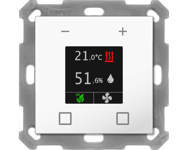 MDT SCN-RTN55S.01 KNX Raumtemperatur-Nebenstelle Smart 55, Reinweiß glänzend