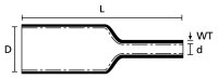 Schrumpfschlauch 4:1 mit Innenkleber MA47-8/2-PO-X-BK 1m 8,0mm-2,0mm