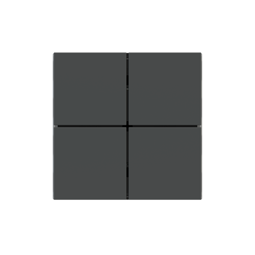Ekinex EK-TQQ-FGB KNX 4-fach Wippe quadratisch - für 4-fach Tastsensor FF Serie - Grey Bromine Finex NTM