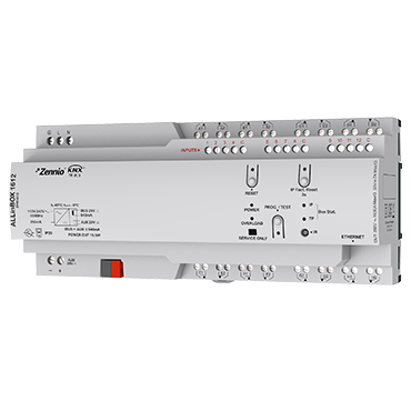 Zennio ZPR1612V2 KNX ALLinBOX 1612 Multifunktionsgerät mit Spannungsversorgung, KNX-IP-Schnittstelle, 16 OUT, 12 IN, Logikmodul