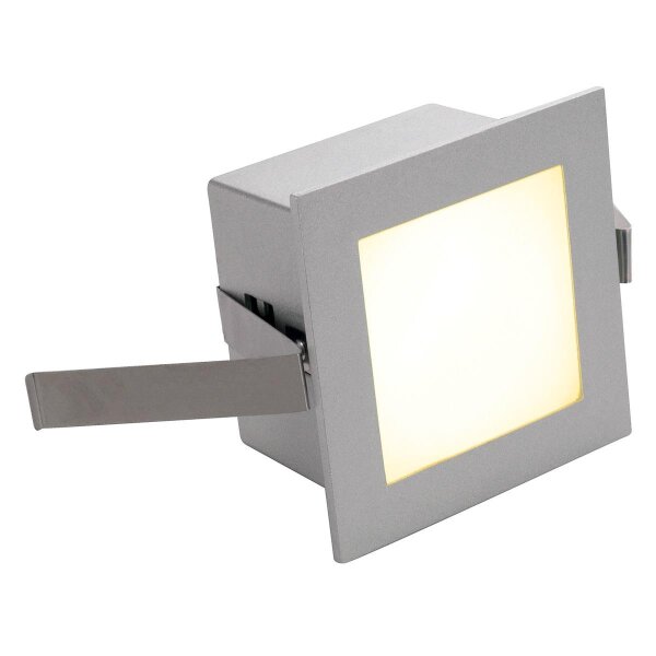 SLV 111262 FRAME BASIC LED Einbauleuchte silbergrau 1W warmweiß