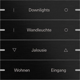 Gira 5034126 Wippenset 4f indiv. Tastsens.4 TS4 Alum.Schwarz