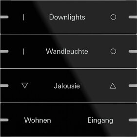 Gira 503405 Wippenset 4f indiv. Tastsens.4 TS4 G Schwarz