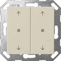 Gira Taster mit Wippe 2-fach Pfeilsymbole für Gira One und KNX System 55 Cremeweiß glänzend 517401