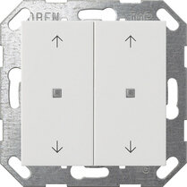 Gira Taster mit Wippe 2-fach Pfeilsymbole für Gira One und KNX System 55 Reinweiß glänzend 517403