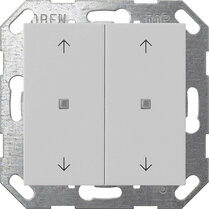 Gira Taster mit Wippe 2-fach Pfeilsymbole für Gira One und KNX System 55 Grau matt 5174015