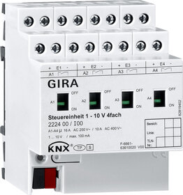 Gira 222400 Steuereinheit 1-10V 4f Hand KNX