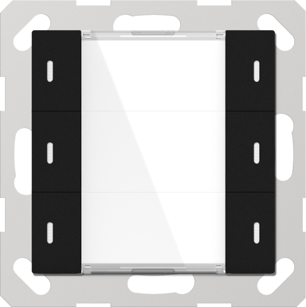GVS KNX Multifunktions-Tastsensor ADVANCE+, 3-fach schwarz inkl. Temperatursensor - ADV-06/02.1.03