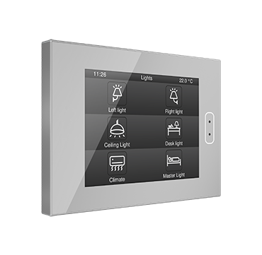 Zennio ZVI-Z40-S Kapazitives Touchpanel mit 4,1 Zoll Display silber