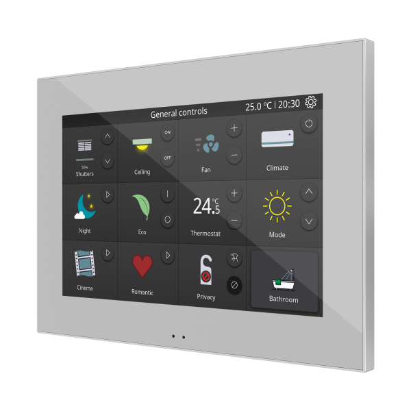 Zennio ZVI-Z70-V2-S farbiges kapazitives Touchpanel mit 7 Zoll Display silber