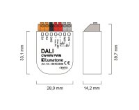 Lunatone 89453836 Dali DT8 CW-WW PWM 4A 12-48V VDC LED Dimmer