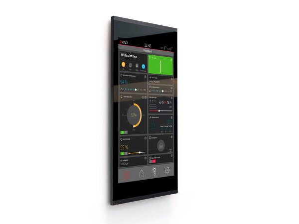 PEAKnx Controlmicro Panel (8 KNX Touch Panel inkl. Visualisierung) schwarz/schwarz