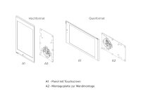 PEAKnx Controlmicro Panel (8 KNX Touch Panel inkl. Visualisierung) schwarz/schwarz