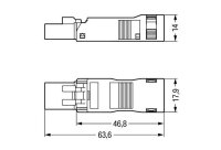 Wago 890-133 3-polig Stecker 0,25-1,5 qm schwarz