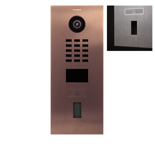 Doorbird IP Sprechanlage edelstahl V2A D2101FV Bronze Finish 1- Klingeltaste für ekey vorbereitet