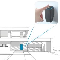 ekey uno Fingerprint Akku Funk, Schwarz, für eqiva