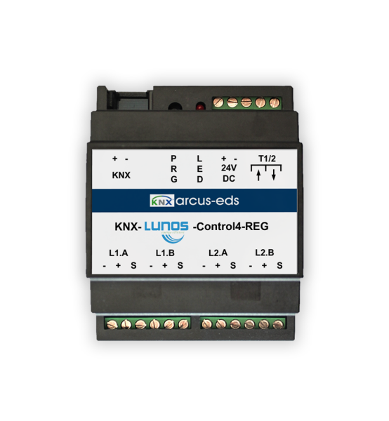 Arcus-eds KNX-Lunos-Control4-REG Ansteuerung der dezentralen Lüftungsgeräte der Firma Lunos, REG, IP20