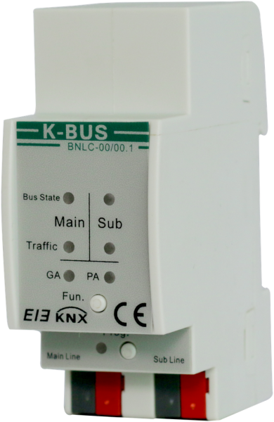 GVS KNX Linienkoppler - auch als Backbonekoppler oder Repeater verwendbar, mit Filtertabelle - BNLC-00/00.1