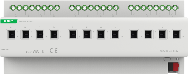 GVS KNX Schaltaktor 12-fach 16/20A mit Strommessung - ARCD-12/16.2