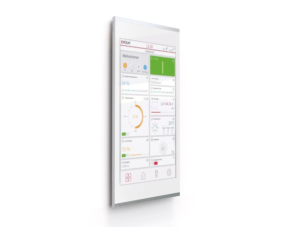 PEAKnx Controlmicro POE Panel (8 KNX Touch Panel inkl. Visualisierung) weiß/silber