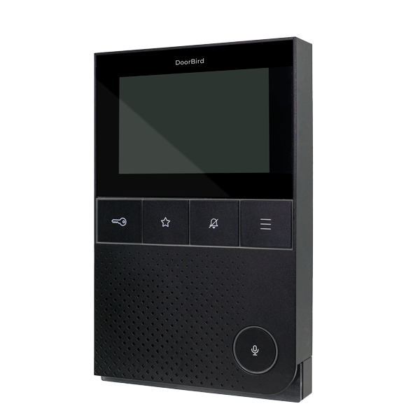 DoorBird IP Video Innenstation A1101 Black Edition, Aufputzmontage (Tischständer optional). Über 50 Klingeltöne
