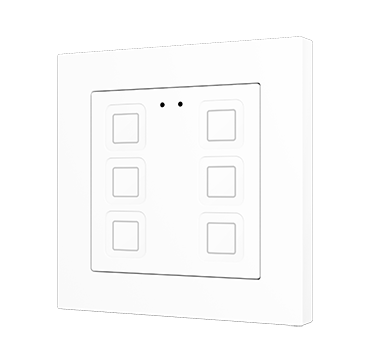 Zennio Tecla 55 X6 Kapazitiver Taster 55x55 - 6 Tasten - Weiß (Rahmen nicht enthalten) ZVIT55X6W