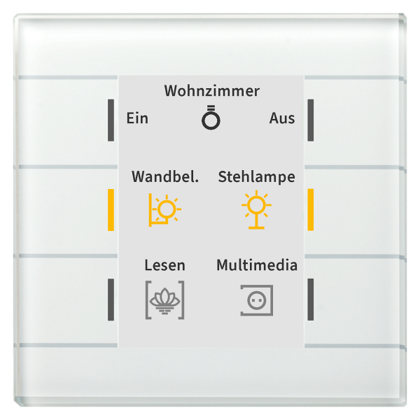 MDT BE-GT20W.02 KNX Glastaster II Smart mit Farbdisplay, Weiß