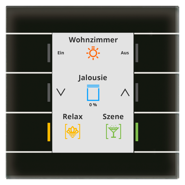MDT BE-GT20S.02S KNX Glastaster II Smart mit Farbdisplay, Schwarz