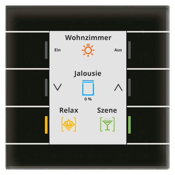 MDT BE-GT20S.02S KNX Glastaster II Smart mit Farbdisplay, Schwarz