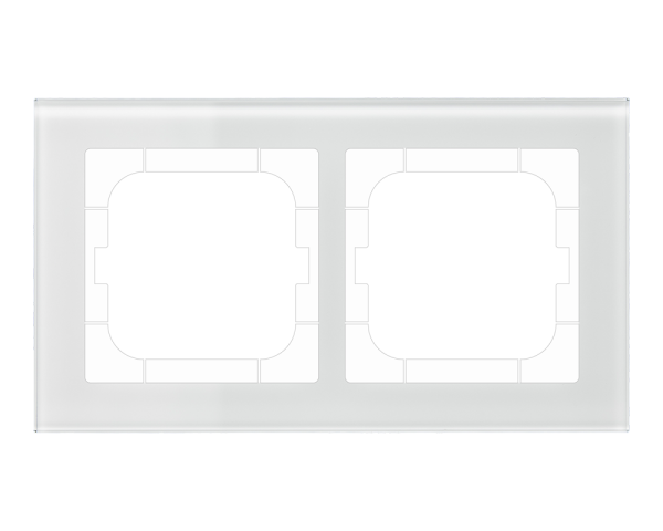 MDT BE-GTR263W.01 MDT Glasrahmen 2-fach für 63 mm Programme, Weiß