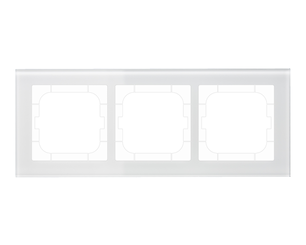 MDT BE-GTR363W.01 MDT Glasrahmen 3-fach für 63 mm Programme, Weiß