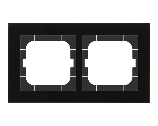 MDT BE-GTR263S.01S MDT Glasrahmen 2-fach für 63 mm Programme, Schwarz