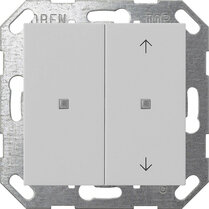 Gira Taster mit Wippe 2-fach unbedruckt / Pfeilsymbole für Gira One und KNX System 55 Grau matt 5175015