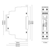 Lunatone 89453829-HS DALI DT6 1-Kanal LED Dimmer PWM CV 12-48VDC 16A REG