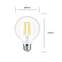 Gledopto G95 LED E27 Leuchtmittel ZigBee3.0 Pro Serie CCT Farbtemperatur Flimament Bulb 7W ( Klarglas )