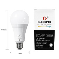 Gledopto LED E27 Leuchtmittel ZigBee 3.0 Pro RGBCCT Farbwechsel Steuerung 12W