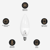 Gledopto LED E14 Leuchtmittel ZigBee 3.0 Pro RGBCCT Farbwechsel Steuerung 4W