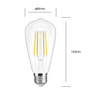 Gledopto ST64 E27 Leuchtmittel ZigBee3.0 Pro Serie CCT Farbtemperatur Flimament Bulb 7W ( Klarglas )