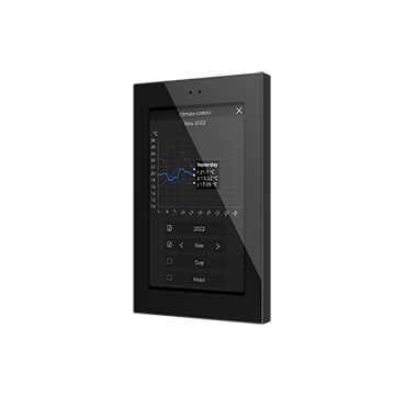 Zennio KNX Touchpanel Z50 Kapazitiv Farb 5 Zoll Rahmen schwarz