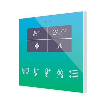 Zennio Flat Display v2. Kapazitiver Taster mit Display und Feuchtigkeitssensor