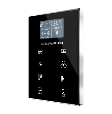 Zennio Kapazitives Touchpanel TMD-Display One - 8 Tasten - Display - Thermostat - Chrome Rahmen (Custom inkl.).