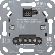 Gira 539500 System 3000 Raumtemperaturregler-Einsatz mit Fühleranschluss