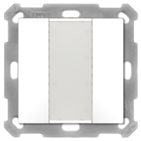 MDT BE-TA5502.02 KNX Taster 55 2-fach, Reinweiß matt