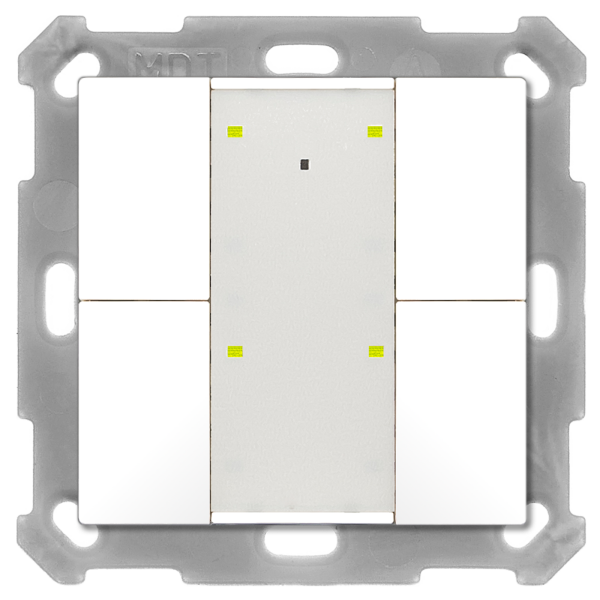 MDT BE-TA55P4.02 KNX Taster Plus 55 4-fach, Reinweiß matt